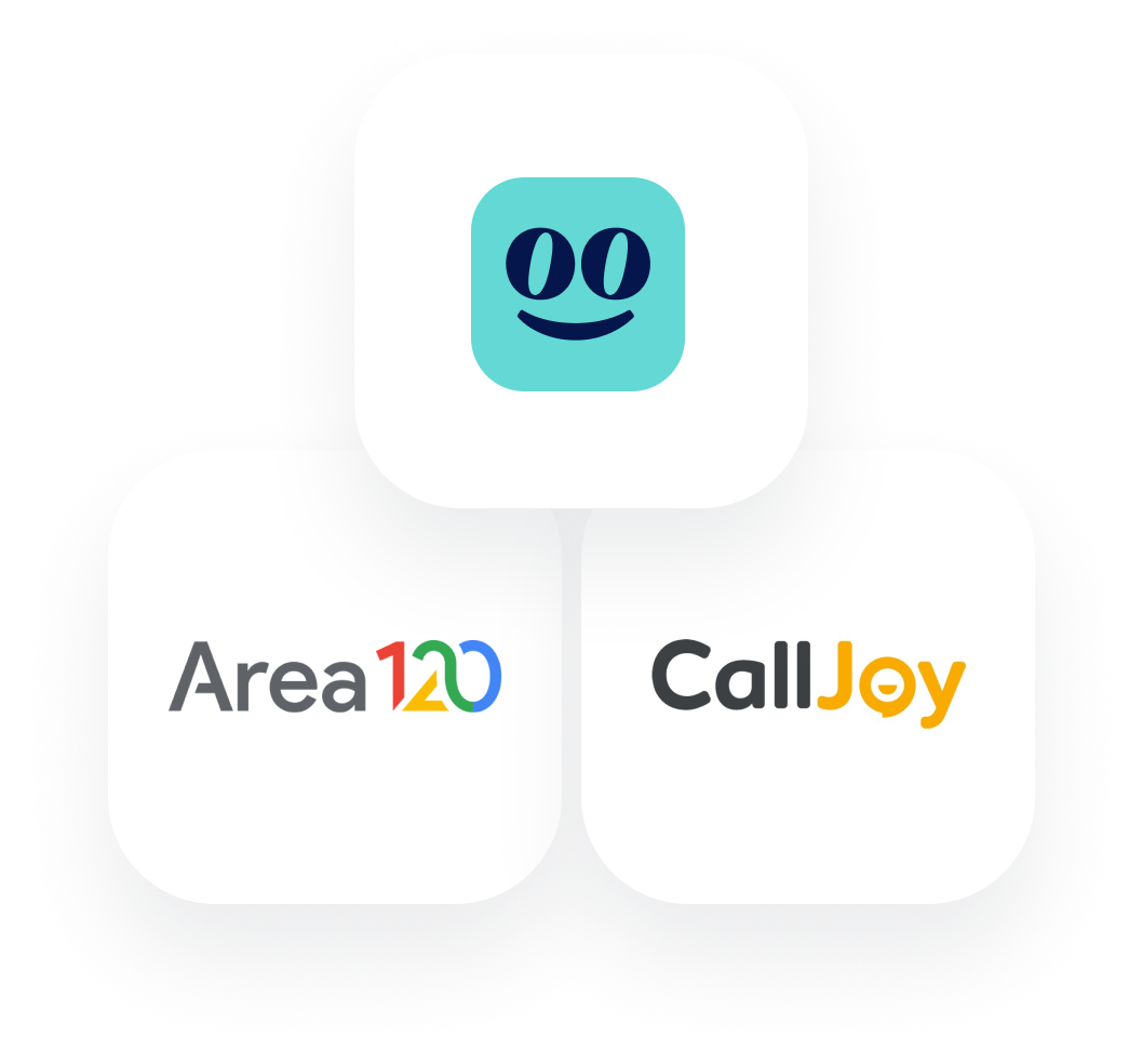 An image representing the origins of Goodcall, showing the company's early development in area 120 at Google, and original iteration as "CallJoy" 