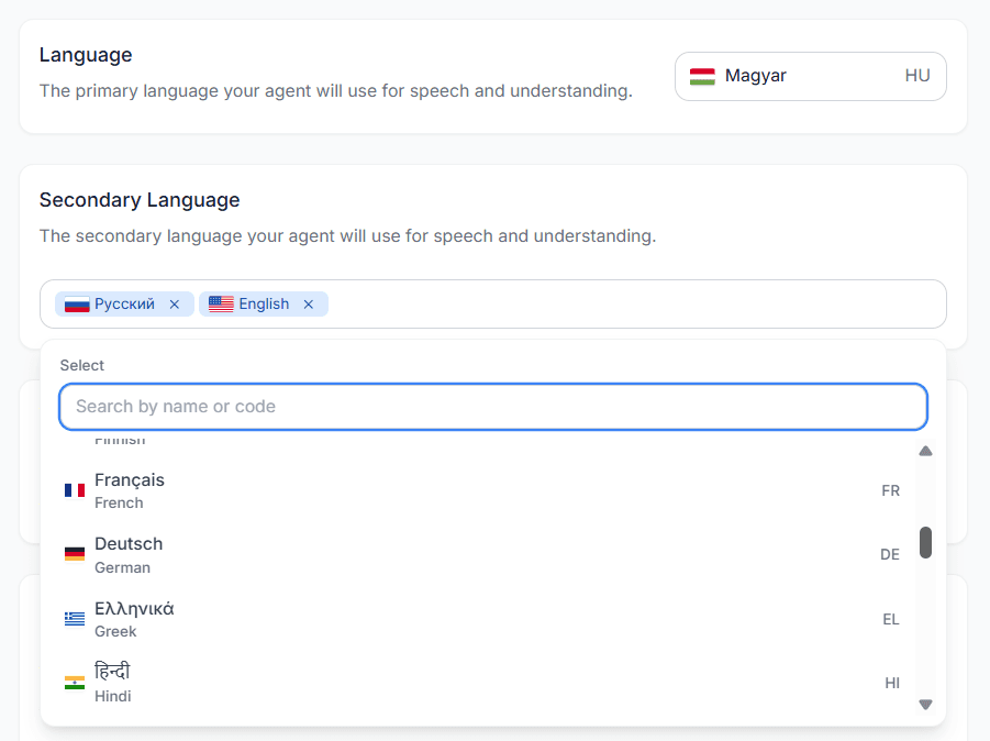 Multilingual AI voice agents